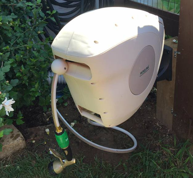 Hoselink Retractable Reel in a US garden